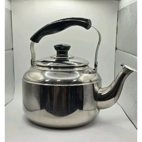 VTG Knapp Monarch Tea Pot Kettle Stainless Steel Vermont Country Store 3 Liter - Picture 3 of 10